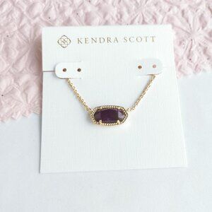 Kendra Scott Elisa Amethyst Short Pendant Necklace